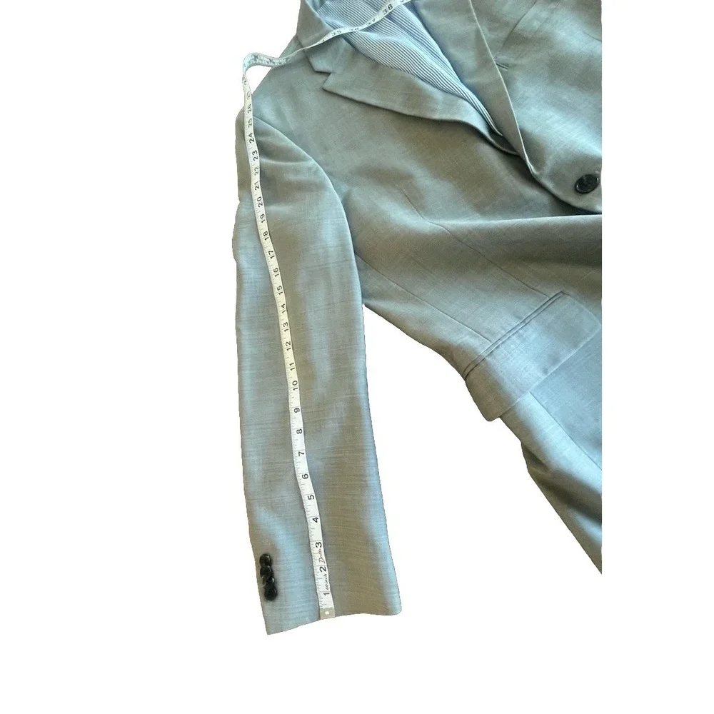 Tommy Hilfiger‎ Blazer Jacket Coat RN 47338 Light Gray Sz 44L 100% Wool